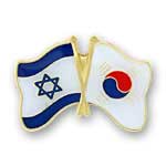 Asian Countries and Israel Flag Pin
