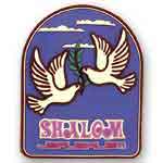 Shalom Jerusalem 3D Magnet with Doves of Peace