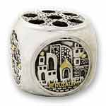 Pen Holder. Jerusalem Silver and Gold Plated.