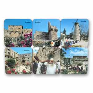 Jerusalem Drink Coasters, Set of 6