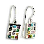 Sterling Silver Breastplate Dangling Earrings