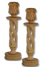 Olive Wood Candlesticks