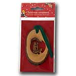 Olive Wood Bark Edge Christmas Ornament for Tree Decoration
