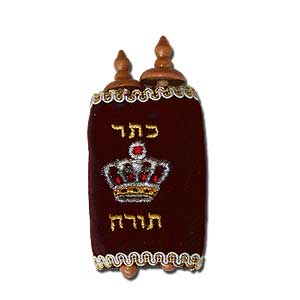 Torah Scroll with a Velvet Cover, Mini