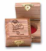 Holyland Olive Wood Boxes decorated with The Lion and the Lamb 