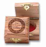 Pray for the Peace of Jerusalem decorative Olive Wood Box