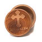 The Christian Cross Round Olive Wood Boxes