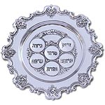 Passover Seder Plate. Silver Plated. 