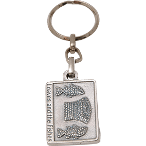 Loaves and Fishes Mosaic Keychain