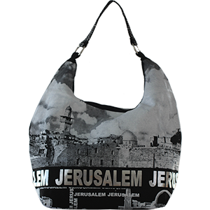 Kotel Hobo Bag with Jerusalem Silver Foil