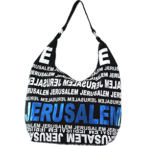 City Hobo Bag with Jerusalem Blue Foil