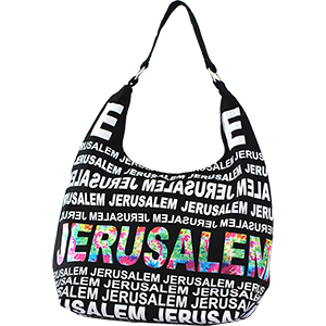 City Hobo Bag with Jerusalem Rainbow Foil