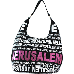 City Hobo Bag with Jerusalem Pink Foil