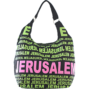 City Hobo Bag with Jerusalem Green/Pink Matte