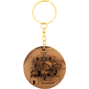 Grafted In Jerusalem Olive Wood Keychain