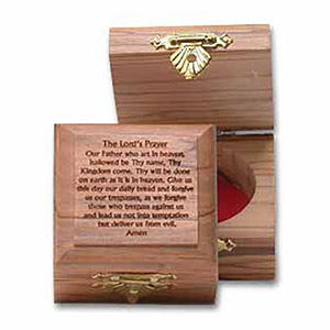 The Lord's Prayer Small Olive Wood Box