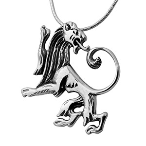 Rafael Jewelry Sterling Silver Roaring Lion Necklace