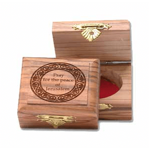Pray for the Peace of Jerusalem decorative Olive Wood Box