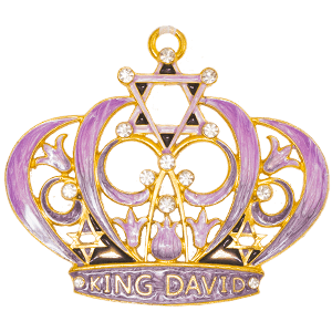 Purple Enameled Crown of David Wall Hanging