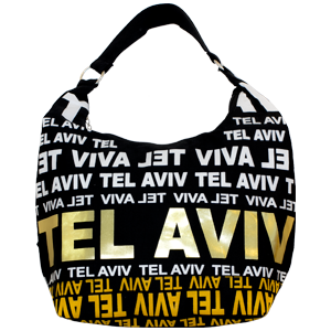 City Hobo Bag with Tel Aviv Gold Foil