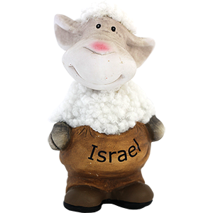 Upright Ceramic and Plush Isreal Sheep
