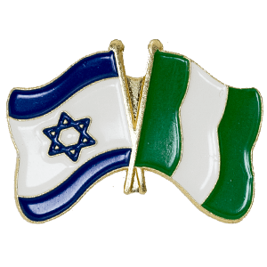 Nigeria-Israel Flags Lapel Pin