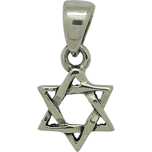 Entwined Star of David Sterling Silver Pendant