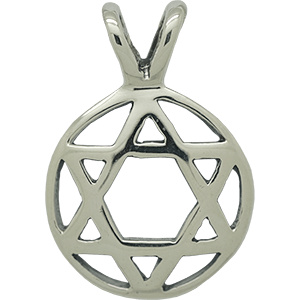 Silver Double Bail Star of David