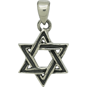 Textured Silver Star of David Pendant