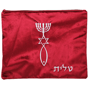 Burgundy Velvet Tallit with Silver Grafted In