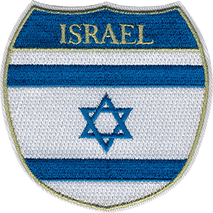 Israel Flag Shield Iron-On Patch