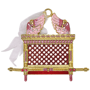 Red & Pink Enameled Ark of the Covenant Wall Hanging
