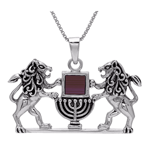 Nano Bible Necklace Silver Lion of Judah