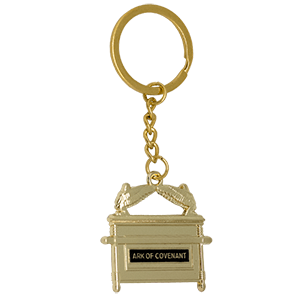 Gold-colored Ark of the Covenant Keychain