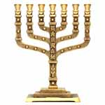 Tribes of Israel Brass Menorah