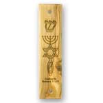 Olive Wood Messianic Grafted In Mezuzah