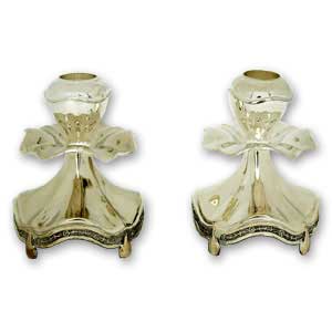 Flower Shabbat Candlesticks