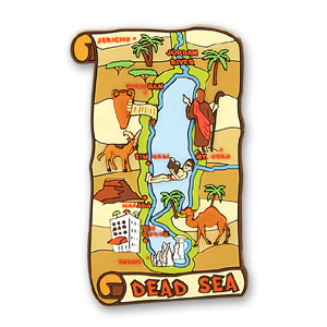 Dead Sea Map 3D Magnet