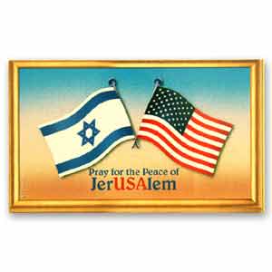 Magnet Israelische und Amerikanische Flagge