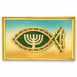 Fish and Menorah Magnet