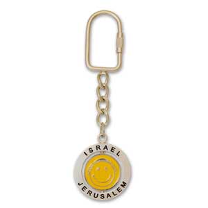 Smiley Keychain. Jerusalem and Israel.