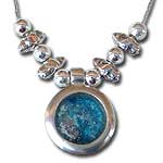 Halskette aus Sterling Silber und Römischem Glas von Michal Kirat