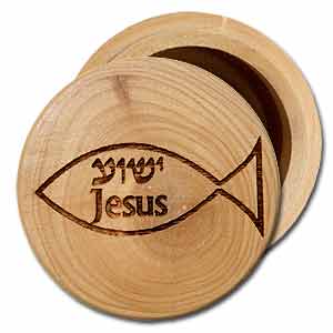 Jesus / Yeshua Fish Fine Olive Wood Box