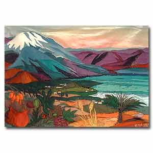 Hermon and Sea of Galilee by Bracha Lavee