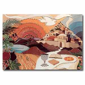 Bracha Lavee Print, Passover Table 