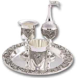 Nickel Grape vine Havdalah Set