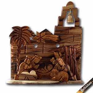 Olive Wood Nativity Scene, Medium
