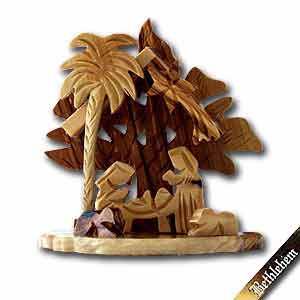 Olive Wood Nativity Scene, Small