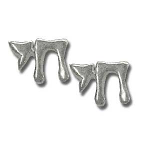 Sterling Silver Chai Stud Earrings