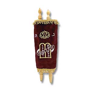 Torah Scroll with Velvet Cover, Medium